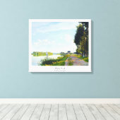 ザプロムナードArgenteuil Claude Monet キャンバスプリント (インサイチュ (ウッドフロア))