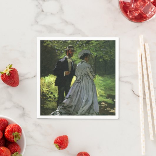 ザプロメナダース、別名クロード・モネのベビーカー スタンダードカクテルナプキン (インサイチュ)