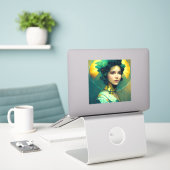 ザヘアドレスファンタジーSci-Fi シール (デスク上のノートパソコン)