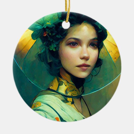 ザヘアドレスファンタジーSci-Fi セラミックオーナメント (正面)