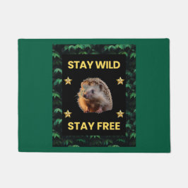 ザヘッジホッグステイワイルドステイフリー ドアマット