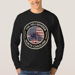 ザヘルベンダールート28ノースカロライナのバイク Tシャツ