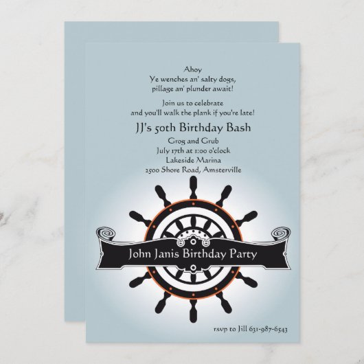 ザヘルム航海の招待状 招待状 (正面/裏面)