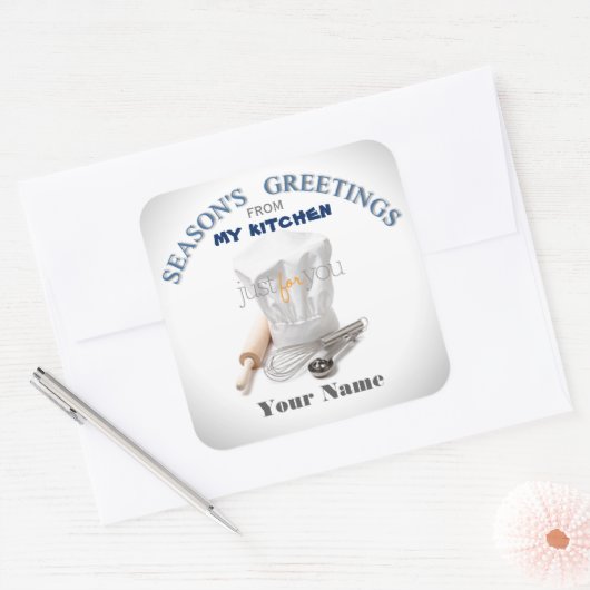 ザベイカーガイカスタムベーキングステッカー スクエアシール (封筒)