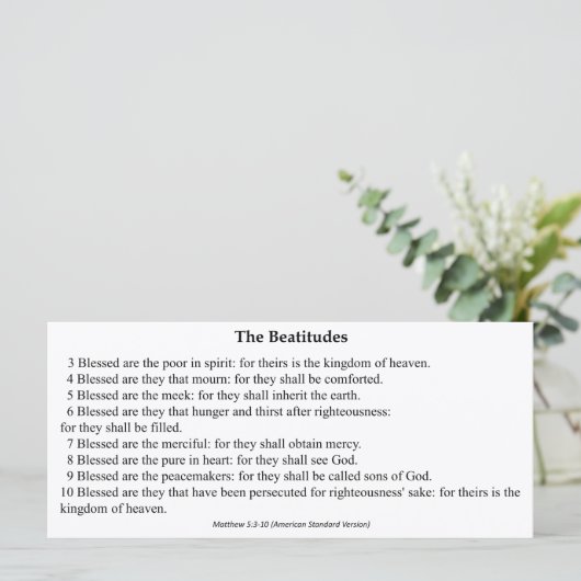 ザベイティトゥデス祈りの言葉カード (スタンド正面)