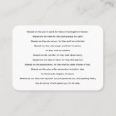 ザベティトゥーズセルモンオンザ山祈りの言葉カード 名刺 (裏面)