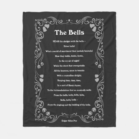 ザベルズバイエドガーアランポー フリースブランケット (正面)