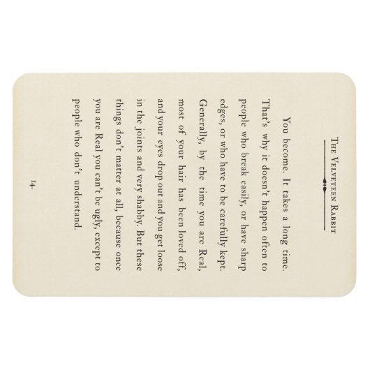 ザベルベティーンラビット引用文ブックページ マグネット (横)