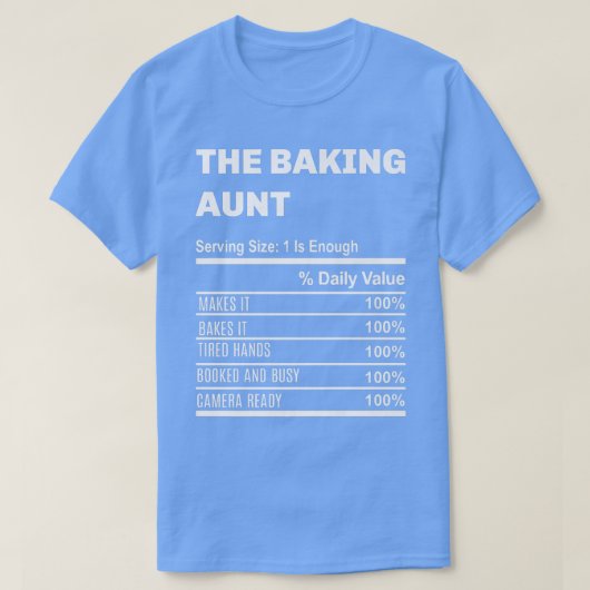 ザベーキングおばさんおもしろい家族懇親会ギフト Tシャツ (デザイン正面)