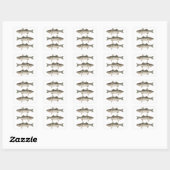 ザベースストライプの魚釣りアドベンチャー スクエアシール (シート)
