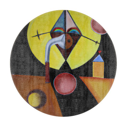 ザペスト医師 – 油絵 カッティングボード (正面)