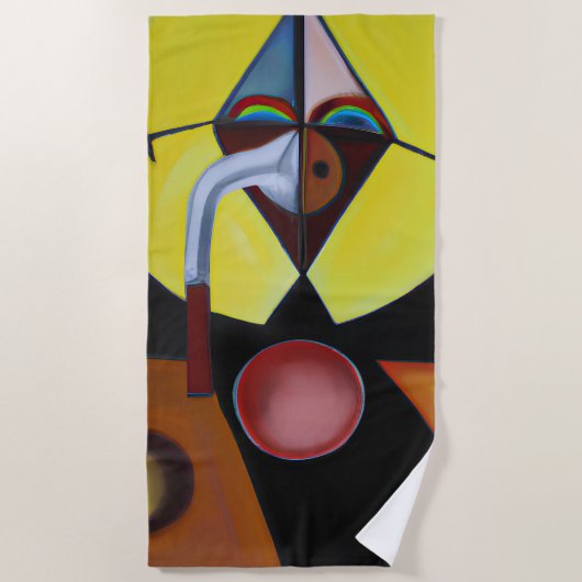 ザペスト医師 – 油絵 ビーチタオル (正面)