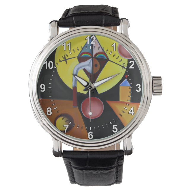 ザペスト医師 – 油絵 腕時計 (正面)