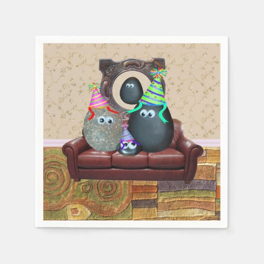 ザペットロックファミリーカクテルナプキン スタンダードカクテルナプキン (正面)