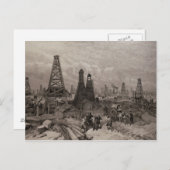 ザペトロリアム油ウェルズアットバクオンザカスピ ポストカード (正面/裏面)