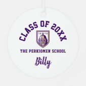 ザペルキオメンスクールオーナメントクリスマスホリデー メタルオーナメント (裏面)