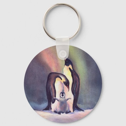 ザペンギンの家族byシャロン・シャーペ キーホルダー (正面)