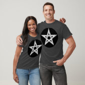 ザペンタグラム(黒の白ヴィンテージ) Tシャツ (ユニセックス)