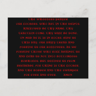 ザホイーラーズ祈りの言葉ポストカード ポストカード