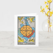 ザホイールオブフォーチュンタロットライダーウェイトスミス カード (黄色い花)