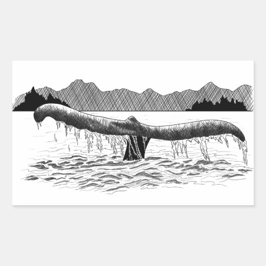 ザホエールズテール 長方形シール (正面)