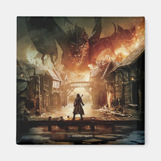 ザホビット – レイクタウン映画ポスター マグネット (正面)