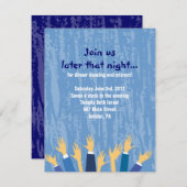 ザホラチェアダンスバーバルミツワーパーティーカード 招待状 (正面/裏面)