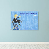 ザホラチェアダンスバー（ユダヤ教の）バル・ミツバーサインインボード キャンバスプリント (インサイチュ (ウッドフロア))