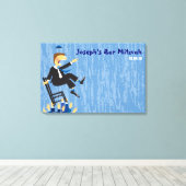 ザホラチェアダンスバー（ユダヤ教の）バル・ミツバーサインインボード キャンバスプリント (インサイチュ (ウッドフロア))