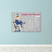 ザホラチェアダンスバー(ユダヤ教の)バル・ミツバーサインインボード キャンバスプリント (インサイチュ (ウッドフロア))