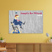 ザホラチェアダンスバー(ユダヤ教の)バル・ミツバーサインインボード キャンバスプリント (インサイチュ (リビング))