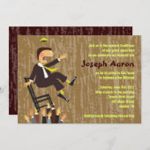 ザホラチェアダンスバー（ユダヤ教の）バル・ミツバー招待状 招待状 (正面/裏面)