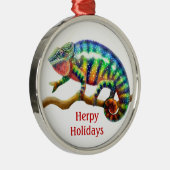 ザホリデーパンサーカメレオンカスタマイズ可能な装飾 メタルオーナメント (右)