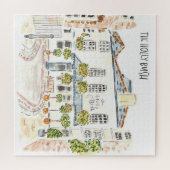 ザホリーブッシュロンドンパブウォーターカラーアート ジグソーパズル (横)