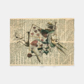 ザホワイトウサギアリスインワンダーランドブランケット フリースブランケット (正面(横))