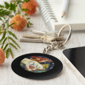 ザホワイトドッグ、ファインアートbyフランツ・マーク キーホルダー (側面)