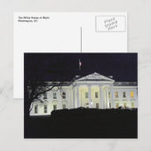 ザホワイトハウスアットナイトワシントンDC 002 ポストカード (正面/裏面)