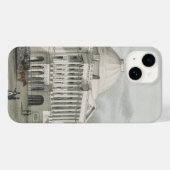 ザホワイトハウスアットワシントンリトグラフ Case-Mate iPhoneケース (裏面 (横))