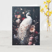 ザホワイトピ威厳のあるャクック周囲の開花 カード (黄色い花)