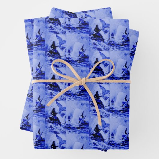 ザホワイトホエールハーマンメルヴィルウォラーグラフィック ラッピングペーパーシート (インサイチュ)