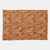 ザホワイトロータスサンセットサファリパターン キッチンタオル (横)