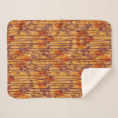 ザホワイトロータスサンセットサファリパターン シェルパブランケット (正面(横))