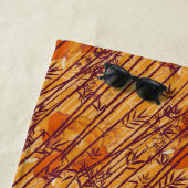 ザホワイトロータスサンセットサファリパターン ビーチタオル (インサイチュ)