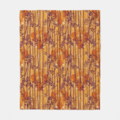 ザホワイトロータスサンセットサファリパターン フリースブランケット (正面)