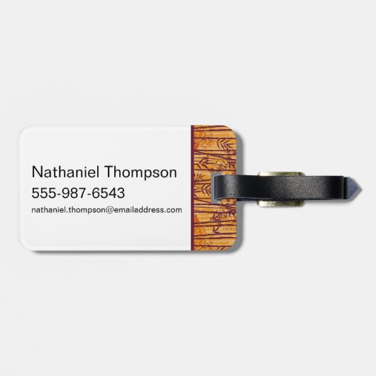 ザホワイトロータスサンセットサファリパターン ラゲッジタグ (裏面横)