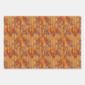 ザホワイトロータスサンセットサファリパターン ラッピングペーパーシート (正面3)