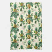 ザホワイトロータスパイナップルパラダイスパターン キッチンタオル (縦)