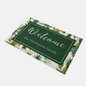 ザホワイトロータスパイナップルパラダイスパターン ドアマット (アングル)