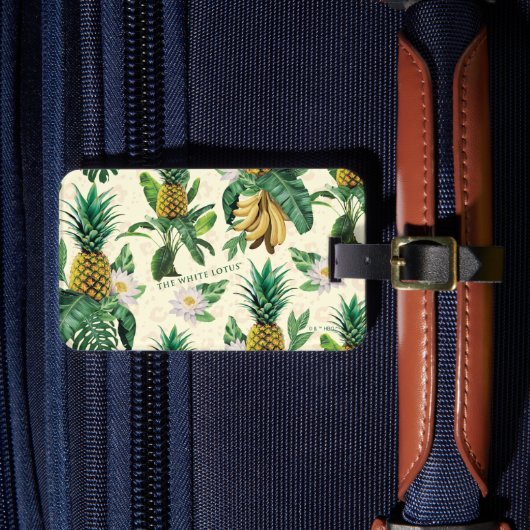 ザホワイトロータスパイナップルパラダイスパターン ラゲッジタグ (正面インサイチュ4)
