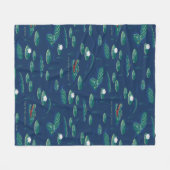 ザホワイトロータスリゲーターラグーンパターン フリースブランケット (正面(横))